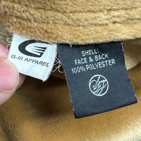Sean John Faux Suede Bomber Jacket Mens 3XL Tan Full Zip Hip Hop Streetwear